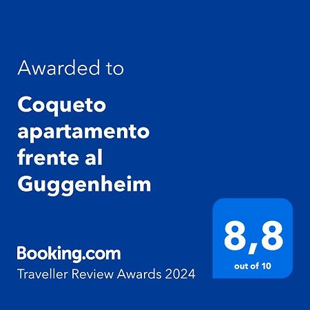 Coqueto Apartamento Frente Al Guggenheim Bilbao Bagian luar foto